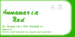 annamaria mod business card